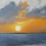 Coucher de soleil à la pointe 80x80 cm