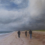 En marche vers l'orage 100x81 cm